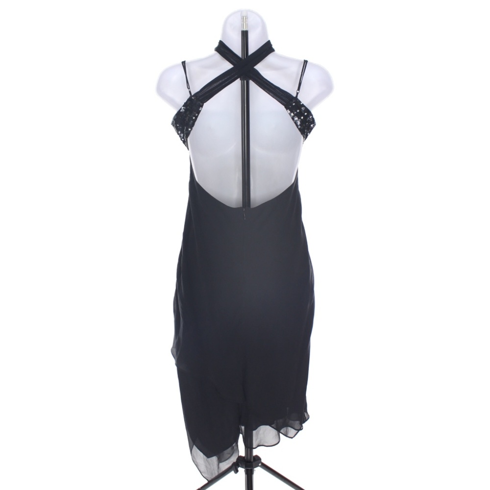 BCBGMAXAZRIA Sequin Wrap Top Asymmetric Dress - Picture 2 of 3